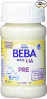 Nestlé BEBA HA Pre Initial Pienas, paruoštas gerti nuo gimimo Pakuotė 32 x 90 ml
