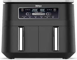 Ninja [AF300EU] 2 dideli kepimo skyriai, 6 funkcijos, 2470 W, 2 nepriklausomos kepimo zonos, 7,6 litro, 65 % mažesnės energijos sąnaudos