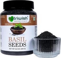 Nutriwish Baziliko sėklos 250 g Sabja sėklos Tulsi Beej Tukmariya