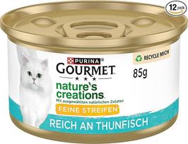 PURINA GOURMET Nature's Creation drėgnas kačių ėdalas su natūraliu drebučiu, tunas