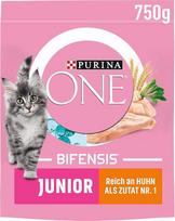 PURINA ONE Junior 1-12 mėn. sausas katės ėdalas su vištiena 750g maišelis