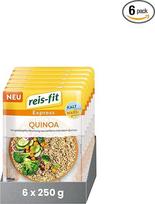 reis-fit Express Quinoa 6 x 250 g, veganiška ir be glitimo, skani Quinoa, skirta mikrobangų krosnelei arba keptuvei