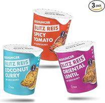 REISHUNGER Blitz ryžių degustavimo rinkinys - 3 x 70 g - itin ilgagrūdžiai "Basmati" ryžiai - įpilkite, išmaišykite, mėgaukitės - paruošti per 3 minutes