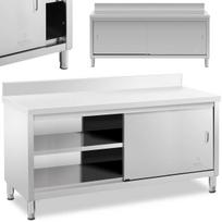 Royal Catering Sieninis darbo stalas su spinta ir stumdomų durų apvadu 180 x 60 cm
