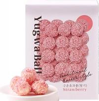 SANDEULHAE Premium ryžių sausainiai, korėjietiški ryžių užkandžiai, užkandžiai be glitimo, veganiški skanėstai, tradiciniai saldumynai, dovanų idėjos, be aliejaus (kepti ryžių krekeriai "Strawberry", pakuotė po 1 vnt.)