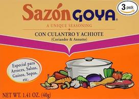 Sazon Goya Con Culantro y Achiote 1,41 oz (3 vnt.)