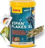 sera Vipan Nature Large Flake 1 litras XL pagrindinis maistas su 4 % vabzdžių miltų ir prebiotikų, dribsnių maistas akvariumui, labai naudingas žuvų maistas, todėl mažiau dumblių
