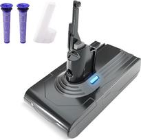 Stanew 21,6 V, 4500 mAh ličio jonų akumuliatoriaus baterija, skirta Dyson V8 SV10 dulkių siurbliui, Dyson V8 Absolute, Fluffy, Animal SV10 akumuliatoriaus baterija su 2 filtrais