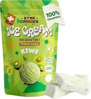 Star Candies Freeze Dried Kiwi Ice Cream | Freeze Dried Candy | Space and Astronaut Snack | Camping, Party Food | Birthday or Party (150g, Pack of 3)