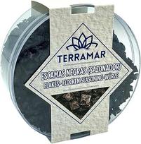 TERRAMAR MALLORCA - Sal Marina Escamas Negras Ypatingos juodos spalvos jūros druskos dribsniai - puiki druskos dovana dekoratyvinėje skardinėje 200g