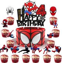 Tortas dekoracijos skaičiai 4, 25 vienetų dekoratyvinis tortas berniukas, 4 Decoration de Gateau Anniversaire, gimtadienio torto dekoracijos 4 metai, torto topper vaikų gimtadienis, HeroTheme Muffin gimtadienio dekoracijos Enfants
