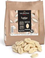 VALRHONA - Maišelis 1 kg Ivoire 35% - Baltasis šokoladas - Maišelis pupelių - 1 kg
