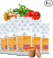 VENESSA VTS 1 Pomidorų kreminė sriuba 5 x 1 kg - vaisinė pomidorų kreminė sriuba - Viduržemio jūros regiono sriubos milteliai smulkiai kreminės sriubos gamybai - automatinė sriuba - laikymo pakuotė visiems automatams