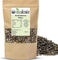 Vitalesia Moliūgų sėklos 1 kg | Natūralios ir be lukštų | Neskrudintos ir nesūdytos moliūgų sėklos | Aukščiausios kokybės AA lygio branduoliukai | Su natūraliu argininu | Be priedų | Vegan