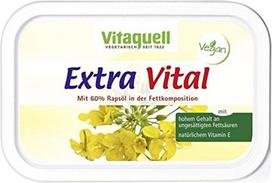 Vitaquell Extra Vital augalinis margarinas su 60 % rapsų aliejaus ir daug vitamino E
