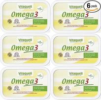 Vitaquell Omega 3 augalinis margarinas (6 x 250g) su nepakeičiamosiomis riebalų rūgštimis ir DHA
