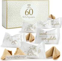 WeddingTree Lucky Biscuits Wedding Pack of 60 - Lucky Biscuit Love - Įvairūs posakiai vestuvėms - Pagaminta Vokietijoje