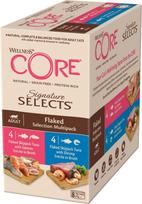 Wellness Core Signature Selects, drėgnas kačių ėdalas, be grūdų, daug mėsos, be dirbtinių priedų, įvairių rūšių ir dydžių