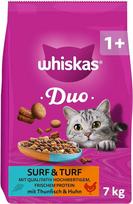 WHISKAS Duo sausas maistas suaugusioms katėms 7 kg Surf & Turf