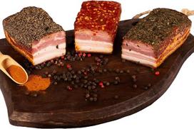 WURSTBARON® šoninės pakuotė su čili, žolelėmis ir pipirais, originali austriška šoninė, su aromatingais prieskoniais, 750 g