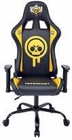 Žaidimų kėdė Subsonic Brawl Stars, 53 x 49 x 123 - 133 cm, juoda sp./geltona sp.
