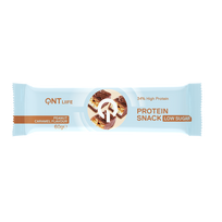 Baltyminis batonėlis QNT, karamelės ir žemės riešutų skonio, 60 g