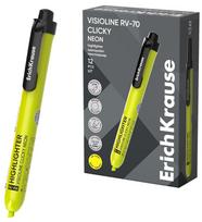 Automatinis teksto žymeklis VISIOLINE RV-70 CLICKY NEON, ErichKrause, 1.0-3.5 mm, geltonos sp.