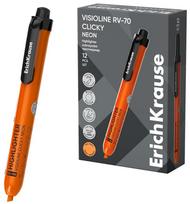 Automatinis teksto žymeklis VISIOLINE RV-70 CLICKY NEON, ErichKrause, 1.0-3.5 mm, oranžinės sp.
