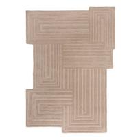 Rankų darbo smėlio spalvos iš vilnos kilimas 160x230 cm Zen Rectangles – Flair Rugs