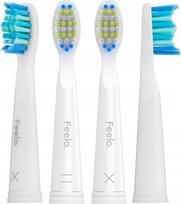 Elektrinio dantų šepetėlio galvutė Feelo Easy Brush, balta sp., 4 vnt.