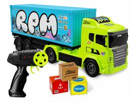 Rc sunkvežimis Bladez Toyz RPM Global Hauler, mėlyna sp./žalia sp.