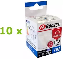 Rocket 7W GU10 620lm 4000K A+ LED lemputė, 10 vnt.