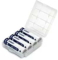 Xtar 1,5V 2200mAh AA įkraunamas elementas, 4 vnt. + dėklas