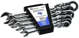 Kombinuotų reverso raktų komplektas Geko 6GB 6 vnt.
