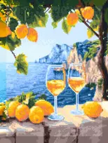 Beldizart (Nutrauktas) Deimantinės mozaikos rinkinys su porėmiu "Jūros vaizdas" 30x40 cm VA867