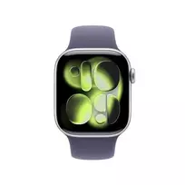 Apple Watch Series 11 GPS 42mm Silver Aluminium Case with Purple Fog Sport Band - S/M - MEU64ET/A