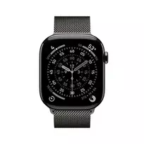 Apple Watch Series 11 GPS + Cellular 46mm Slate Titanium Case with Slate Milanese Loop - M/L - MFD44ET/A
