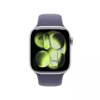 Apple Watch Series 11 GPS + Cellular 42mm Silver Aluminium Case with Purple Fog Sport Band - M/L - MF8J4ET/A