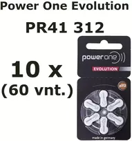Varta Power One Evolution elementai klausos aparatams PR41 312, 60 vnt.