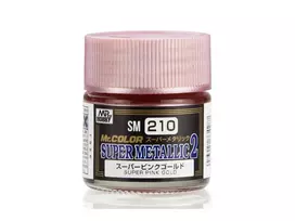 Mr Hobby Mr.Hobby Mr. Color Super Metallic II SM-210 Super Rožinė Gold nitro dažai, 10 ml