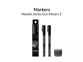 Gaahleri Metallic Series MS05 žymekliai Gun Metal, 2 vnt.