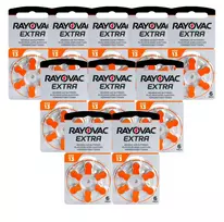 Rayovac Extra Advanced 13 klausos aparatų baterijos, 60 vnt.