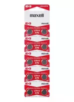 Maxell LR44 (G13/AG13) šarminės mygtukinės baterijos 10 vnt.