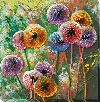 Abris Art Karoliukų siuvinėjimo rinkinys „Daugiaspalvės gėlės“ AAMB-017