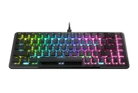 Turtle beach „Turtlebeach Vulcan II Mini“ juoda žaidimų klaviatūra su linijiniais raudonais jungikliais, vokiškas išdėstymas
