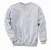 Visent Carhartt vidutinio svorio džemperis apvalia apykakle, pilkas