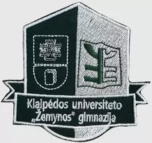 Klaipėdos universiteto „Žemynos“ gimnazijos emblema, EMBLEMA: Emblema su prisiuvimu