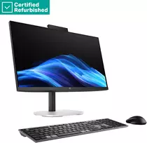 Hewlett Packard (HP) RENEW Sidabrinis HP ProStudio 4 AIO All-In-One 24 - Ultra 5-235, 16GB, 512GB SSD, 23.8 FHD Touch AG, Height Adjustable, USB Mouse, Win 11 Pro, 1 metai (Atnaujinta)