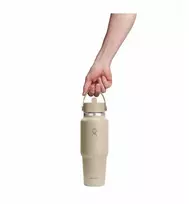 Gertuvė Hydro Flask Wide Mouth Flex Straw Cap Oat travel bottle, 946 ml