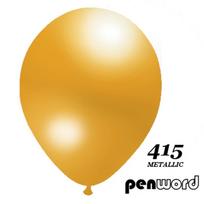 Balionas ovalūs Penword 12" Metalic, aukso sp., 100 vnt.